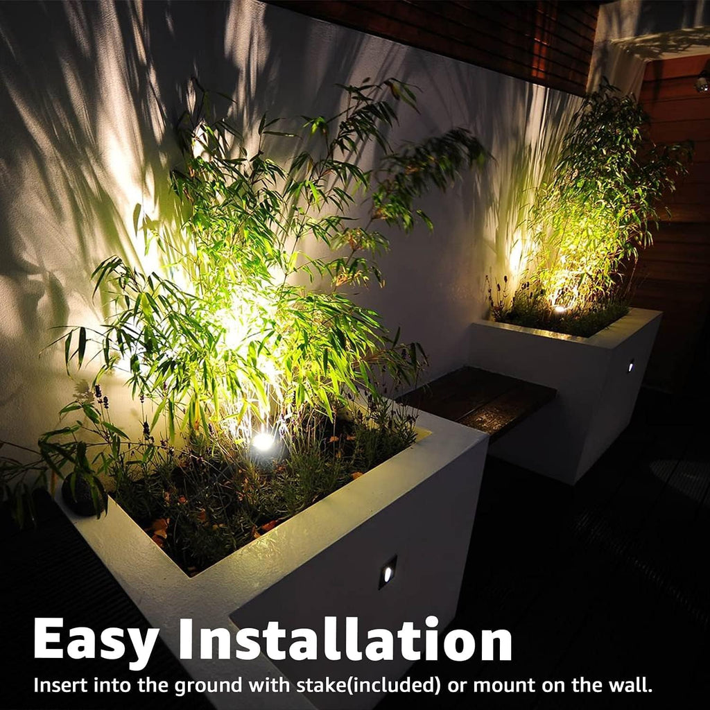 2 Pack LED Spot Lights Indoor Plant Spotlight Lamp Up for Plants Aent Lighting 110V Warm White Uplight 5.9 FT Cord with Floor Foot Switch,