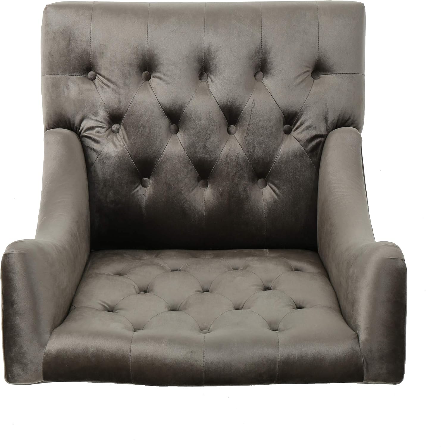 Christopher Knight Home Toddman High-Back Velvet Club Chair, Grey