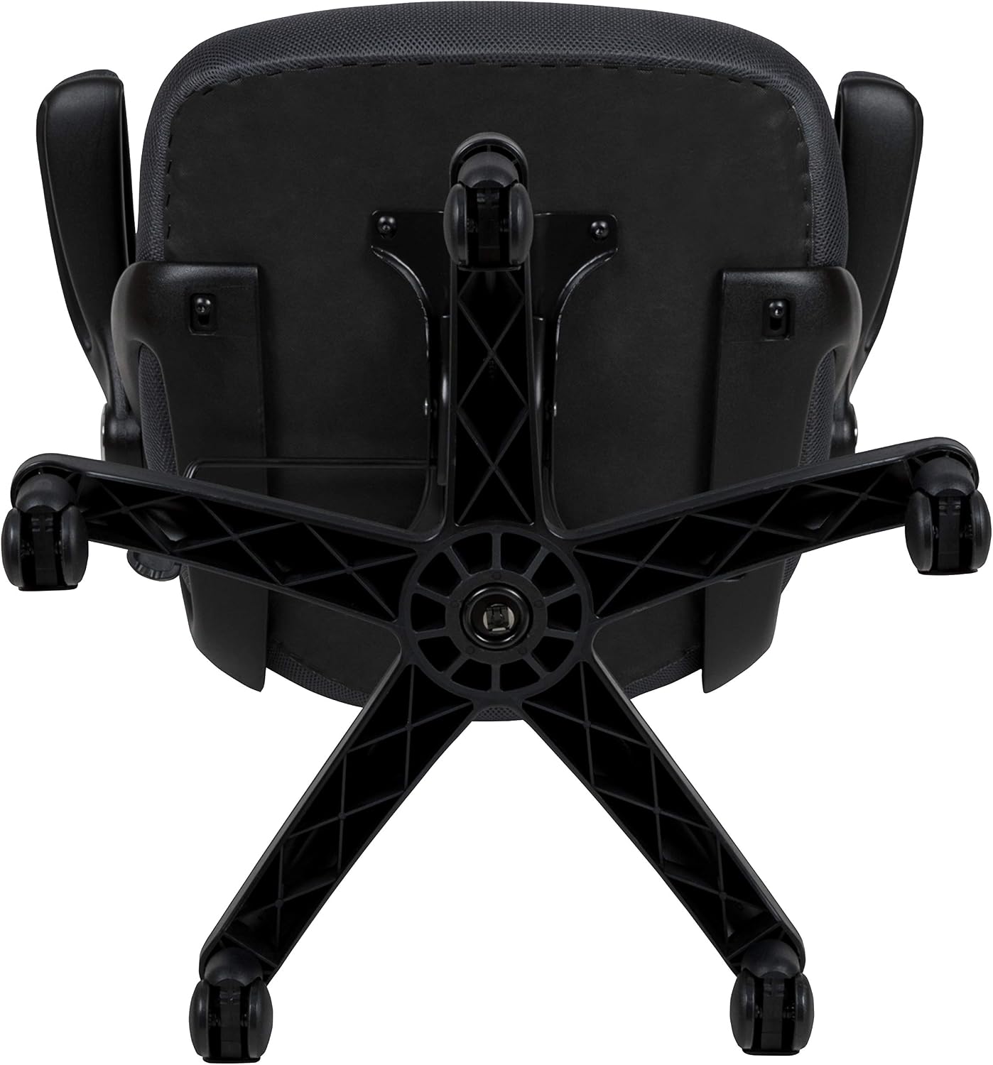 Flash Furniture Porter High-Back Swivel Office Chair with Adjustable Lumbar Support and Seat Height, Ergonomic Mesh Desk Chair with Flip-Up Armrests, Black