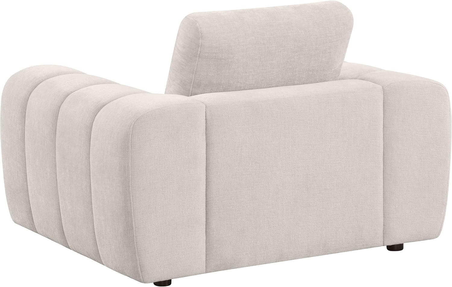 Coaster Home Furnishings - Burnett - Chenille Upholstered Accent Chair with Rounded Arms, Curved Shape, Attached Seat and Reversible Back Cushion - Living Room - Ivory - 504957