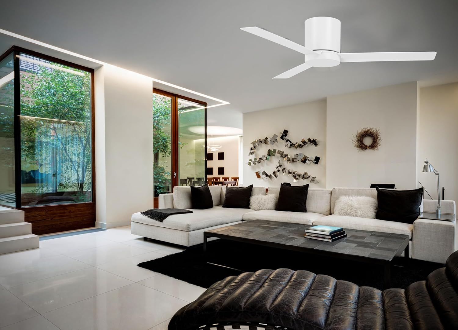 MINKA-AIRE Roto Flush 52' Hugger LED Ceiling Fan F644L-WHF - Flat White