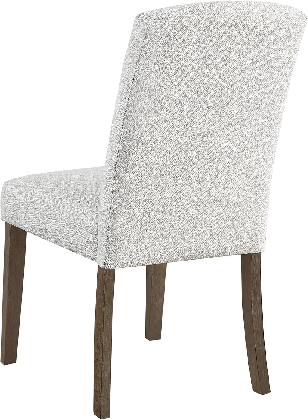 OSP Home Furnishings Everly Traditional High-Back Padded Dining Chair 2-Pack with Grey Washed Legs, Oyster Grey Fabric