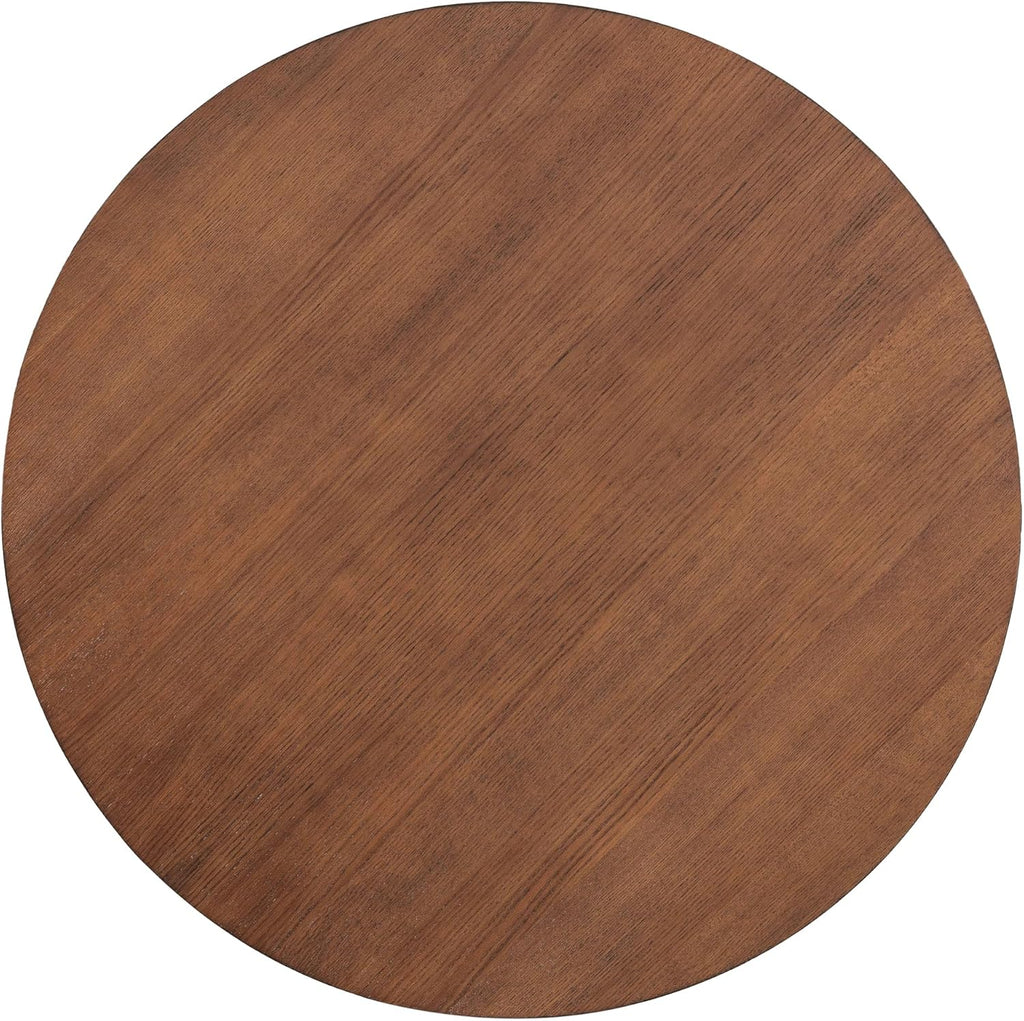 Christopher Knight Home Taliyah Round Dining Table for 5, MDF Round Top Modern Kitchen Table, Premium Quality Farmhouse Dining Room Table, Wooden Accent Table, Brown