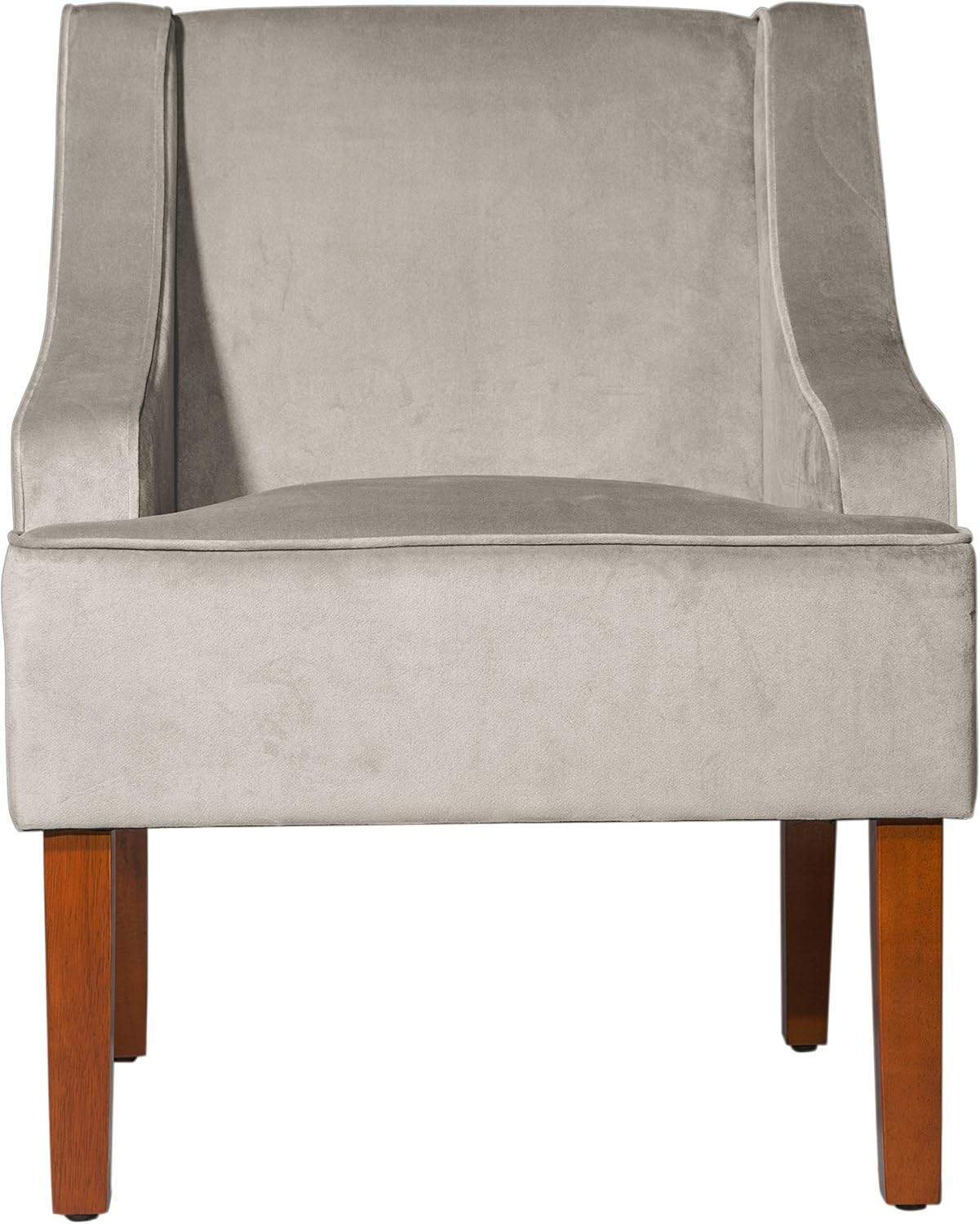 HomePop Classic Swoop Arm Accent Chair - Gray Velvet