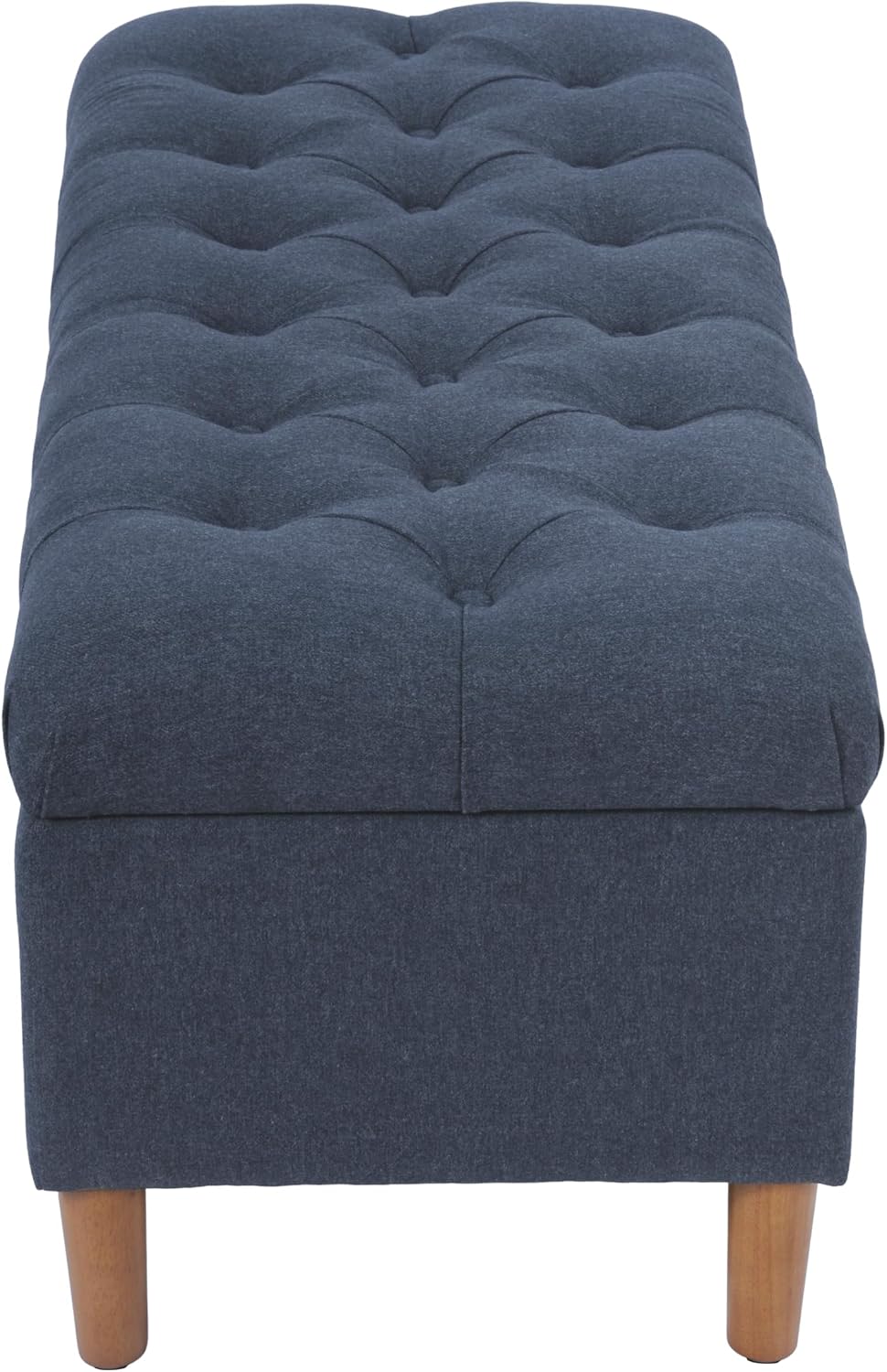 HomePop 40' Ainsley Button Tufted Storage Bench - Blue Woven