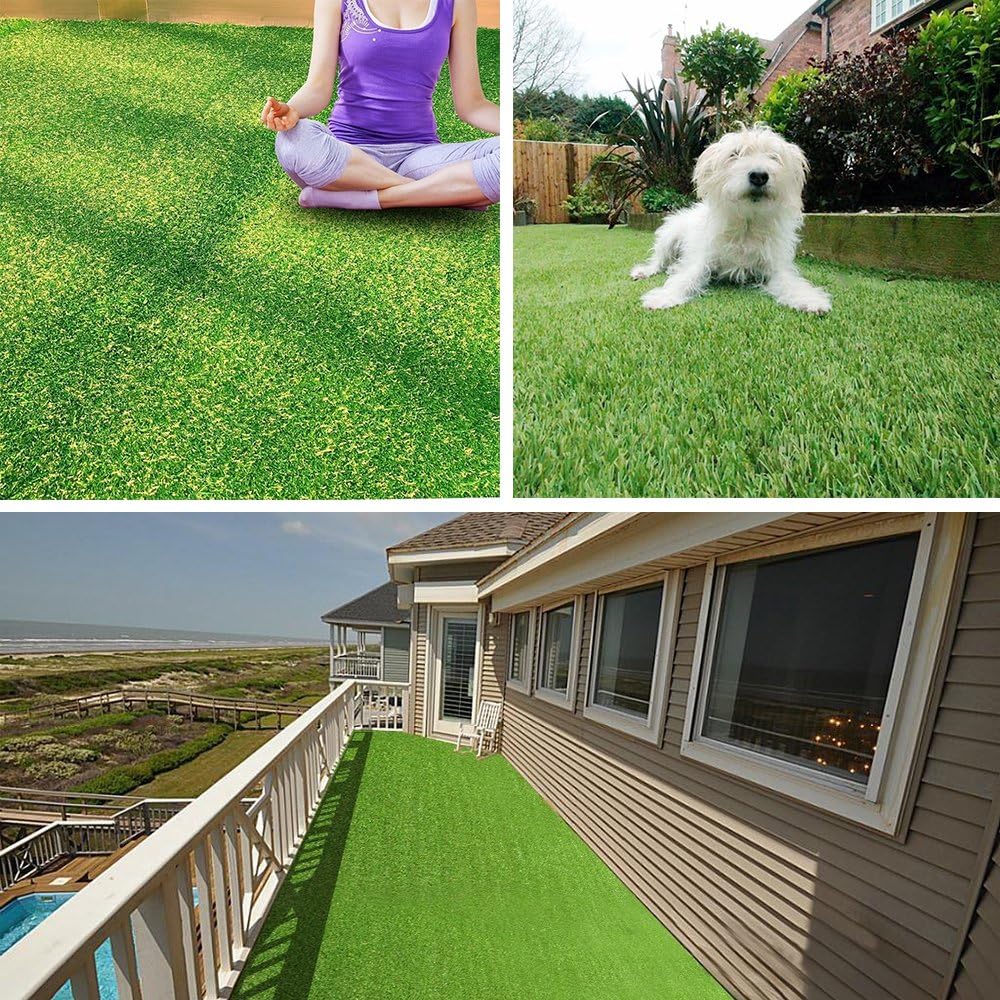 Petgrow · Realistic Artificial Grass Rug 8FT X 12FT(96 Square FT) - Indoor Outdoor Garden Lawn Landscape Synthetic Turf Mat - Thick Fake Grass Rug