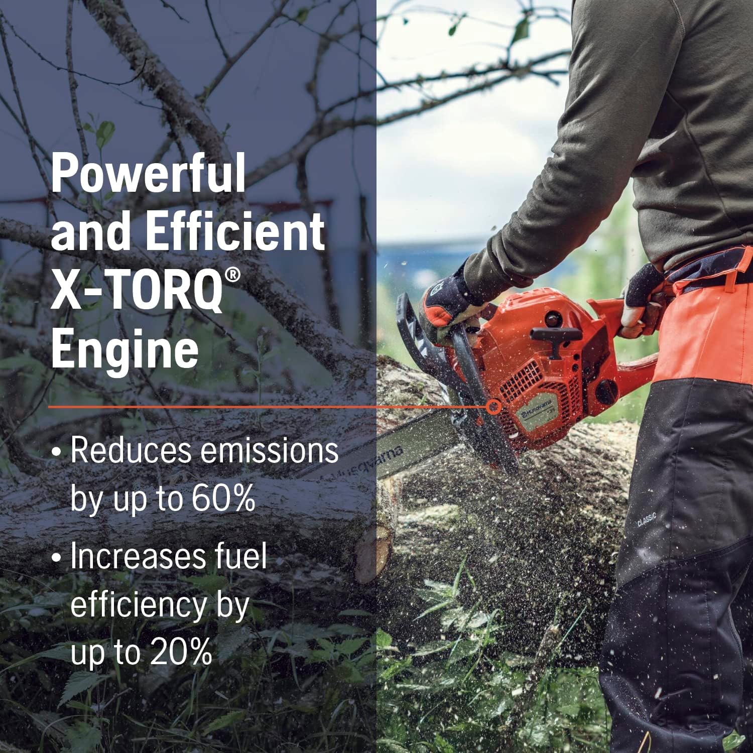 Husqvarna 135 Mark II Gas Powered Chainsaw, 38-cc 2.1-HP, 2-Cycle X-Torq Engine, 16 Inch Chainsaw with Automatic Oiler, For Wood Cutting and Tree Pruning, Gifts For Men
