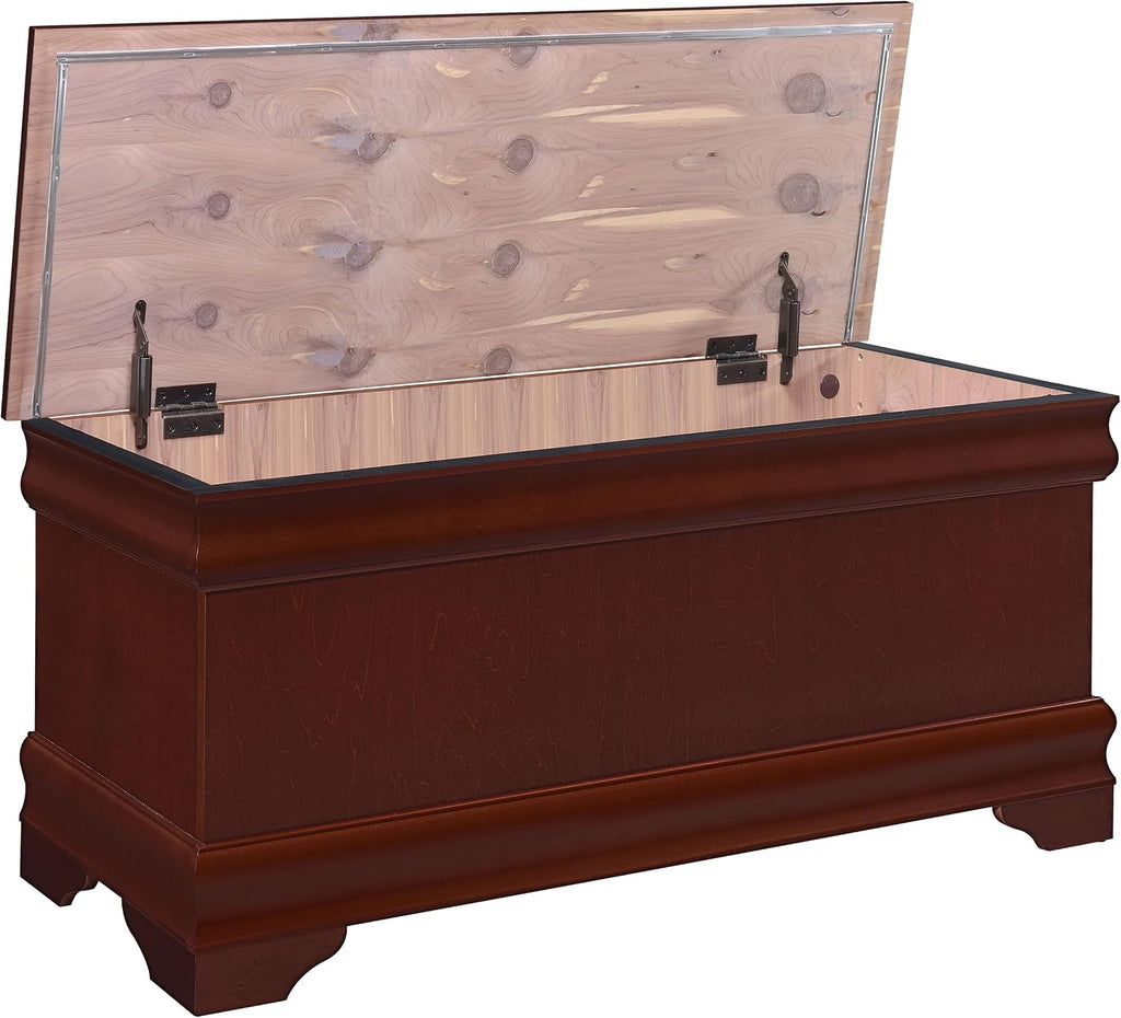 Coaster Home Furnishings - Pablo - Wood - Cedar Chest with Flip-Open Top, Lined Interior and Base Molding - Bedroom - 47-Inch - Warm Brown - 900022