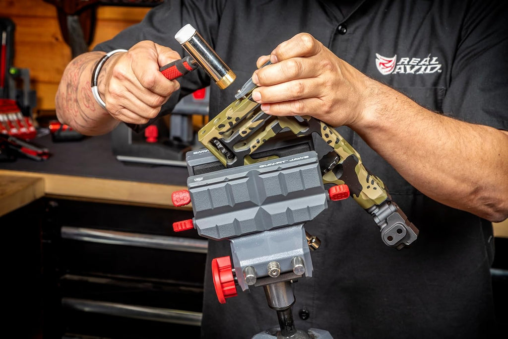 Real Avid Vise - 360° Swiveling Bench Vise for Optimal Positioning, Versatile Applications, 5' Jaw Width Vise for Cleaning, Maintenance, Woodworking & More High-Torque Applications up to 100 ft-lb