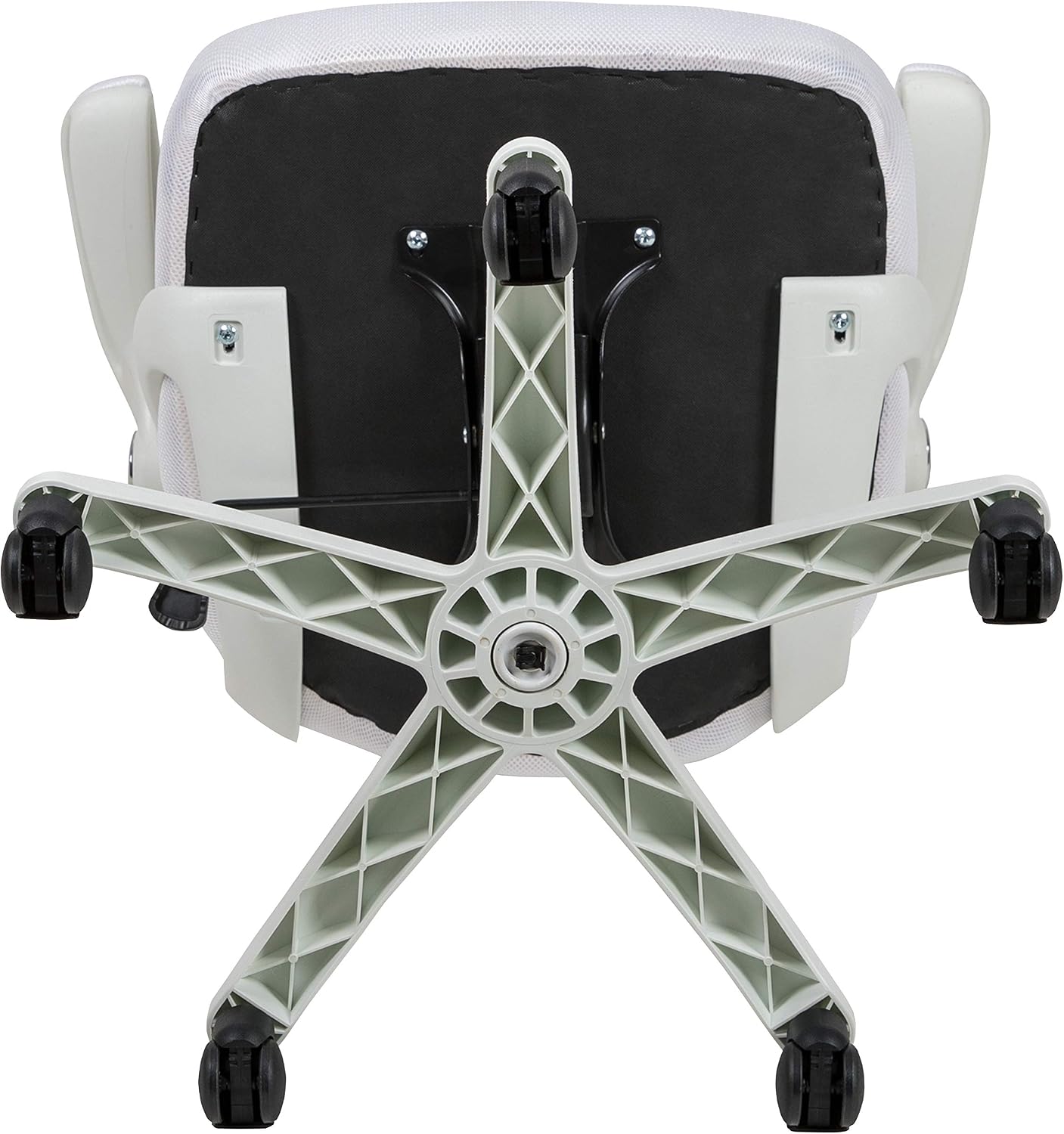 Flash Furniture Porter High-Back Swivel Office Chair with Adjustable Lumbar Support and Height, Ergonomic Mesh Desk Chair with Flip-Up Armrests, White