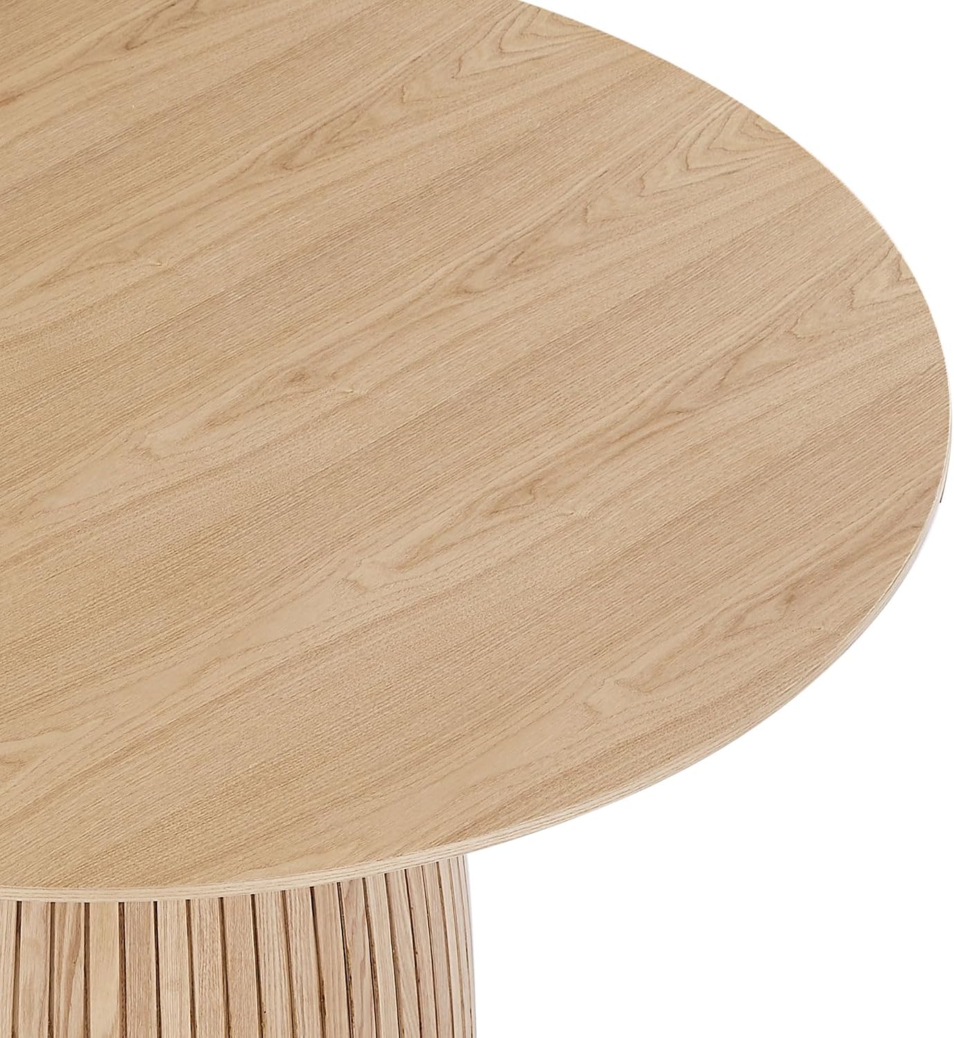 ERYE Wooden Round Dining Table Stable for Home Apartment, Mushroom-Shape Round Dinner Table with Natural Wood Grain Variation, Easy to Assemble, 47'