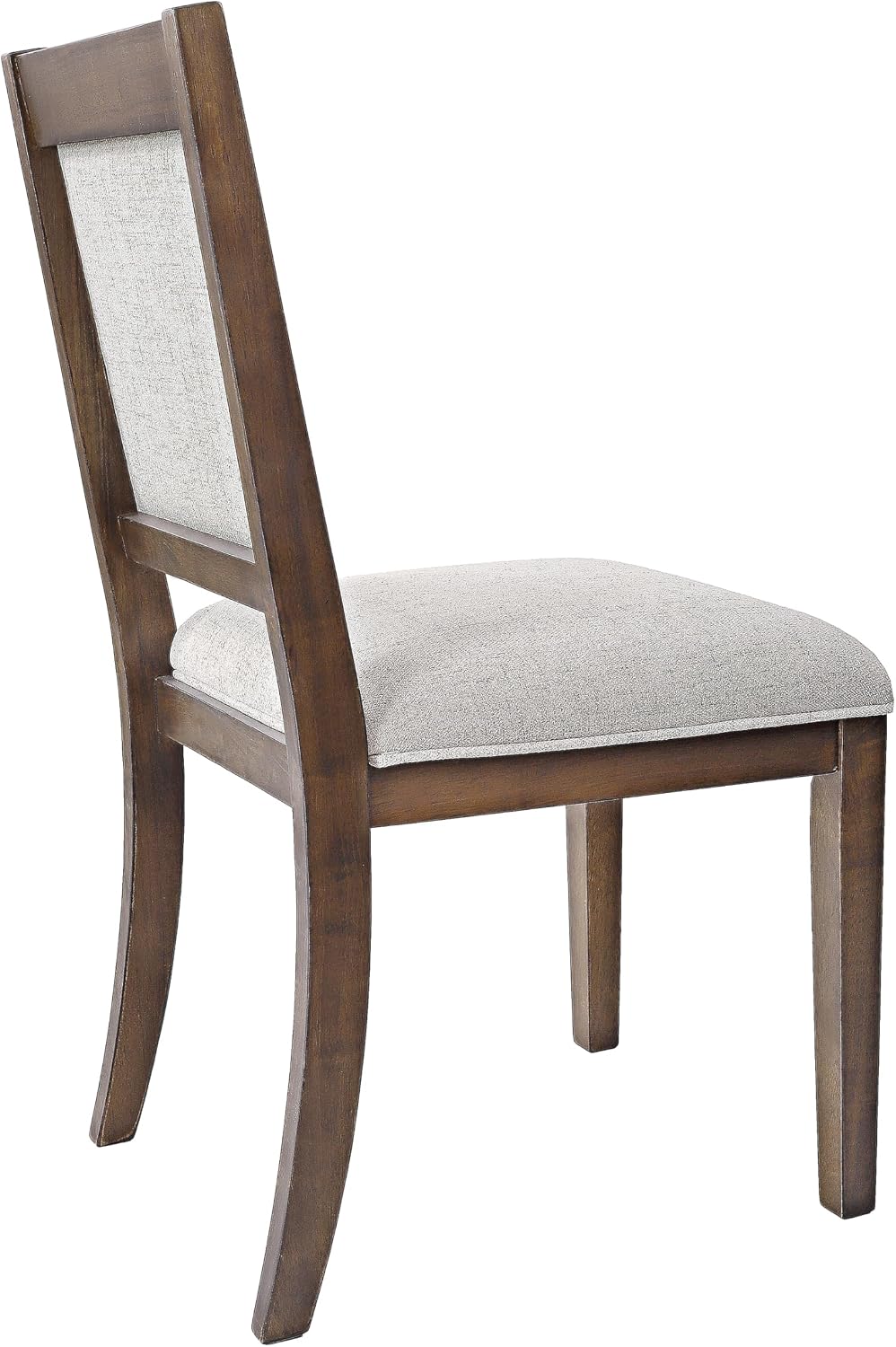 HomePop Open Back Upholstered Wood Frame Dining Chairs -Neutral Textured Solid (Set of 2)