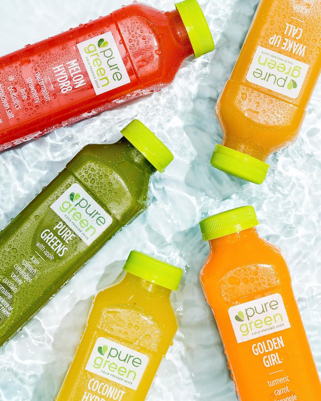 Pure Green Cold Pressed Apple Ginger Cayenne Juice – 12 Bottles 16oz | Morning Energy & Metabolic Support | Non-GMO, Gluten Free, No Artificial Colors or Flavors