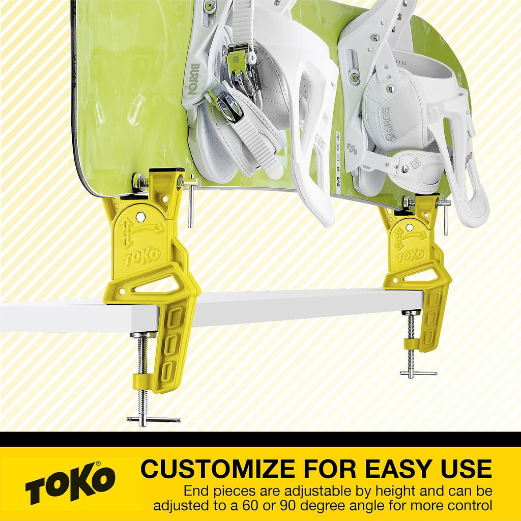 TOKO World Cup Alpine Ski Vise Grip for Tuning and Waxing - Secure No Slip Grip and Adjustable Angle for Edge Preparation - 3 Piece Set
