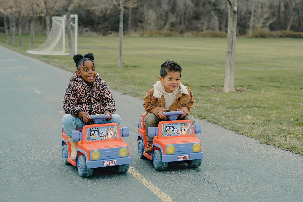 Bluey - Ride On Toy for Kids, LED Headlights, Music and Horn