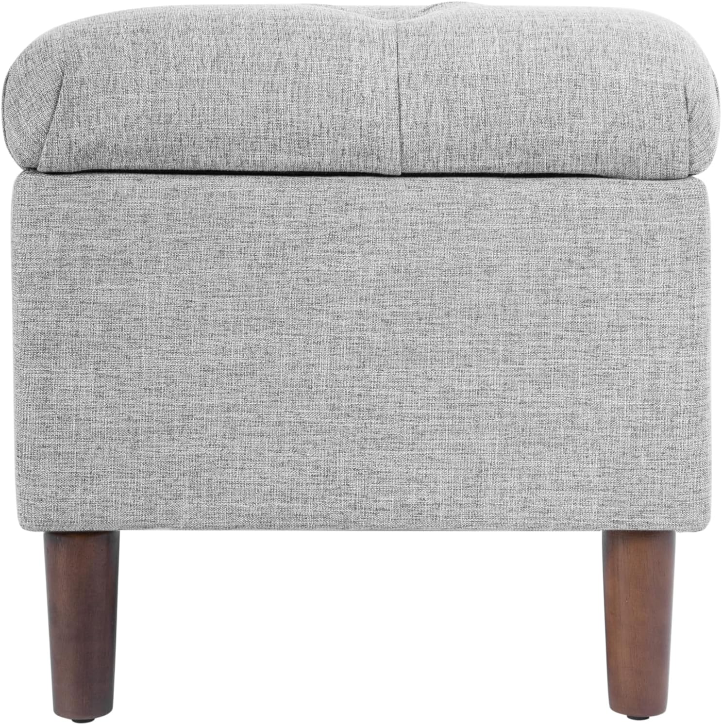 HomePop 40' Ainsley Button Tufted Storage Bench - Gray Woven