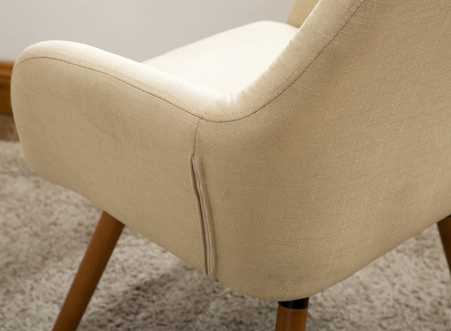 Roundhill Furniture Tuchico Contemporary Fabric Accent Chair, Arm Rest, Tan