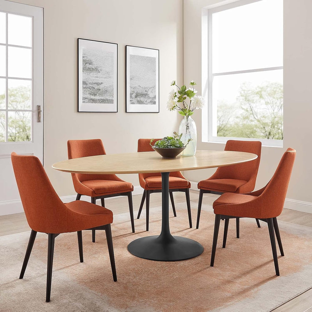 Modway Lippa Dining Table, 78', Black Natural