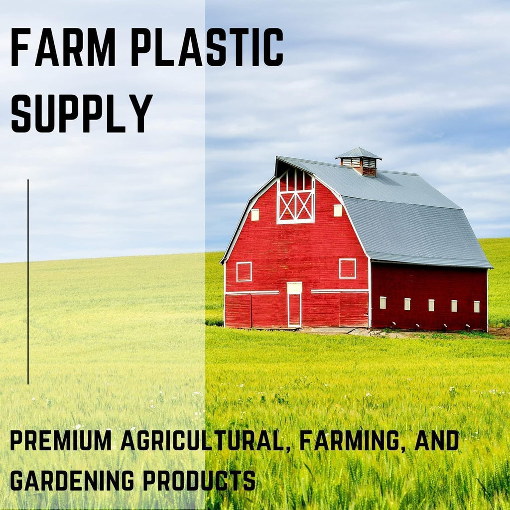 Farm Plastic Supply - Weed Control 6 Mil Black/White Polyethylene Sheeting - Heavy Duty Weed Barrier Landscape Fabric for Outdoor Gardens, Non Woven Weed Blocker Fabric, Weed Control (10' x 100')