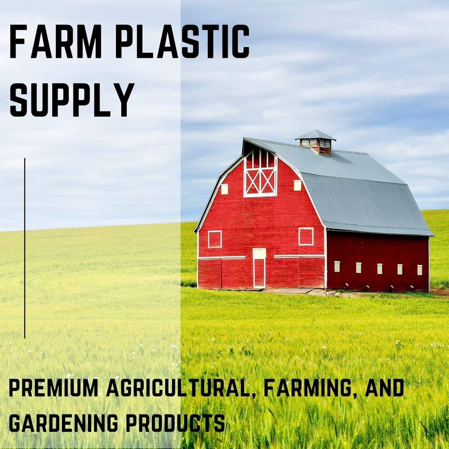 Farm Plastic Supply - Weed Control 6 Mil Black/White Polyethylene Sheeting - Heavy Duty Weed Barrier Landscape Fabric for Outdoor Gardens, Non Woven Weed Blocker Fabric, Weed Control (40' x 100')