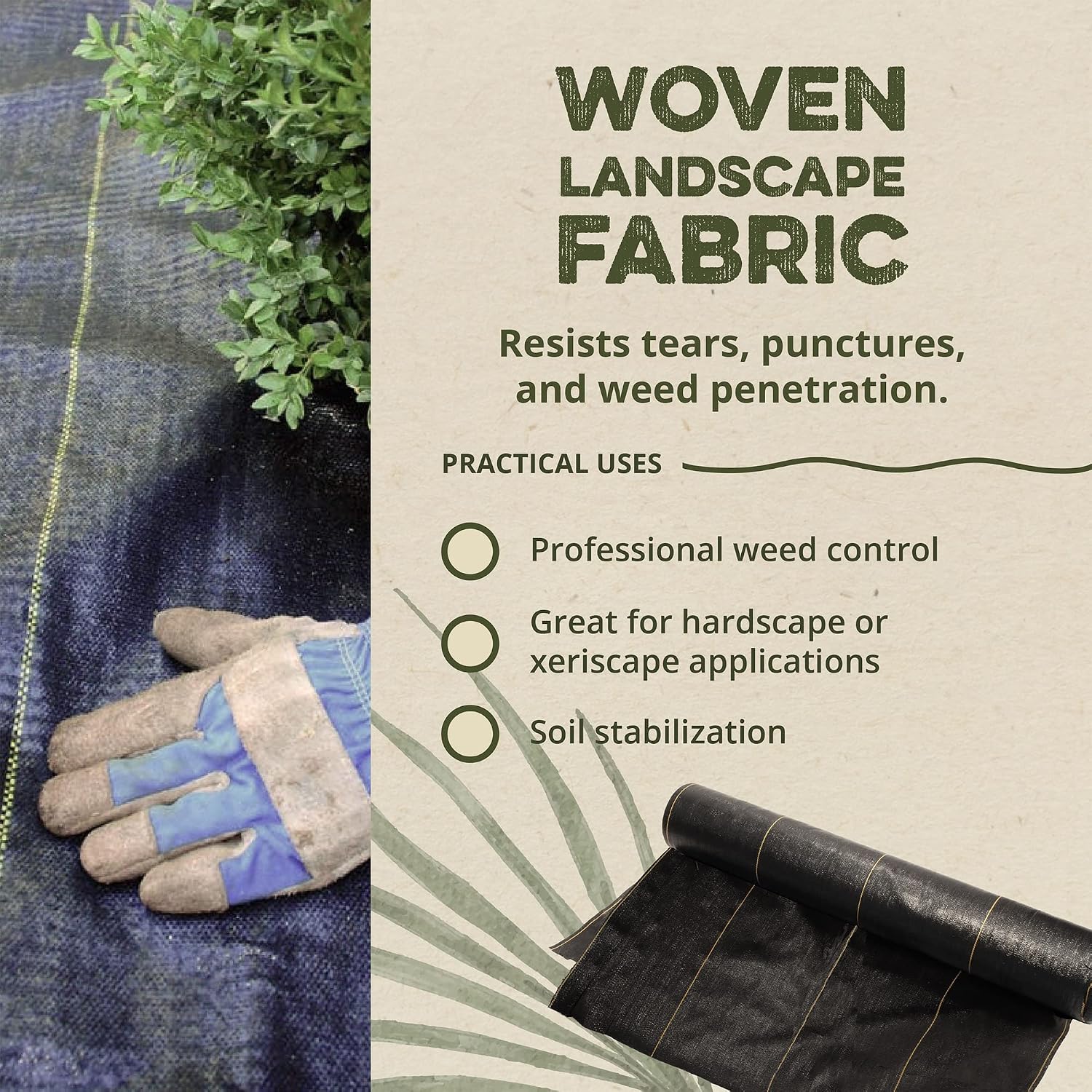 Dewitt P4 Pro 5 Commercial and Home Landscape 5 Ounce Weed Barrier Ground Woven Cover Fabric, 4 x 250 Feet (8 Pack)