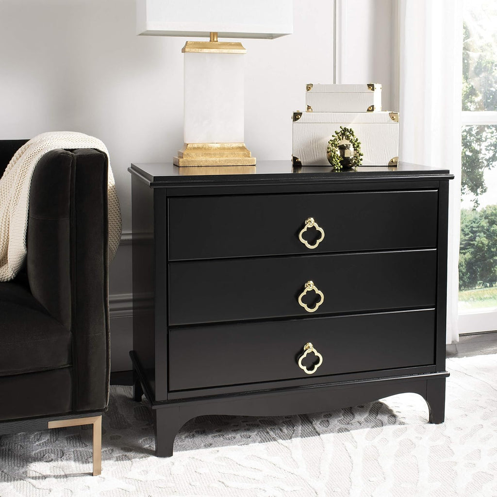 Safavieh Home Collection Hannon 3 Drawer Contemporary Nightstand