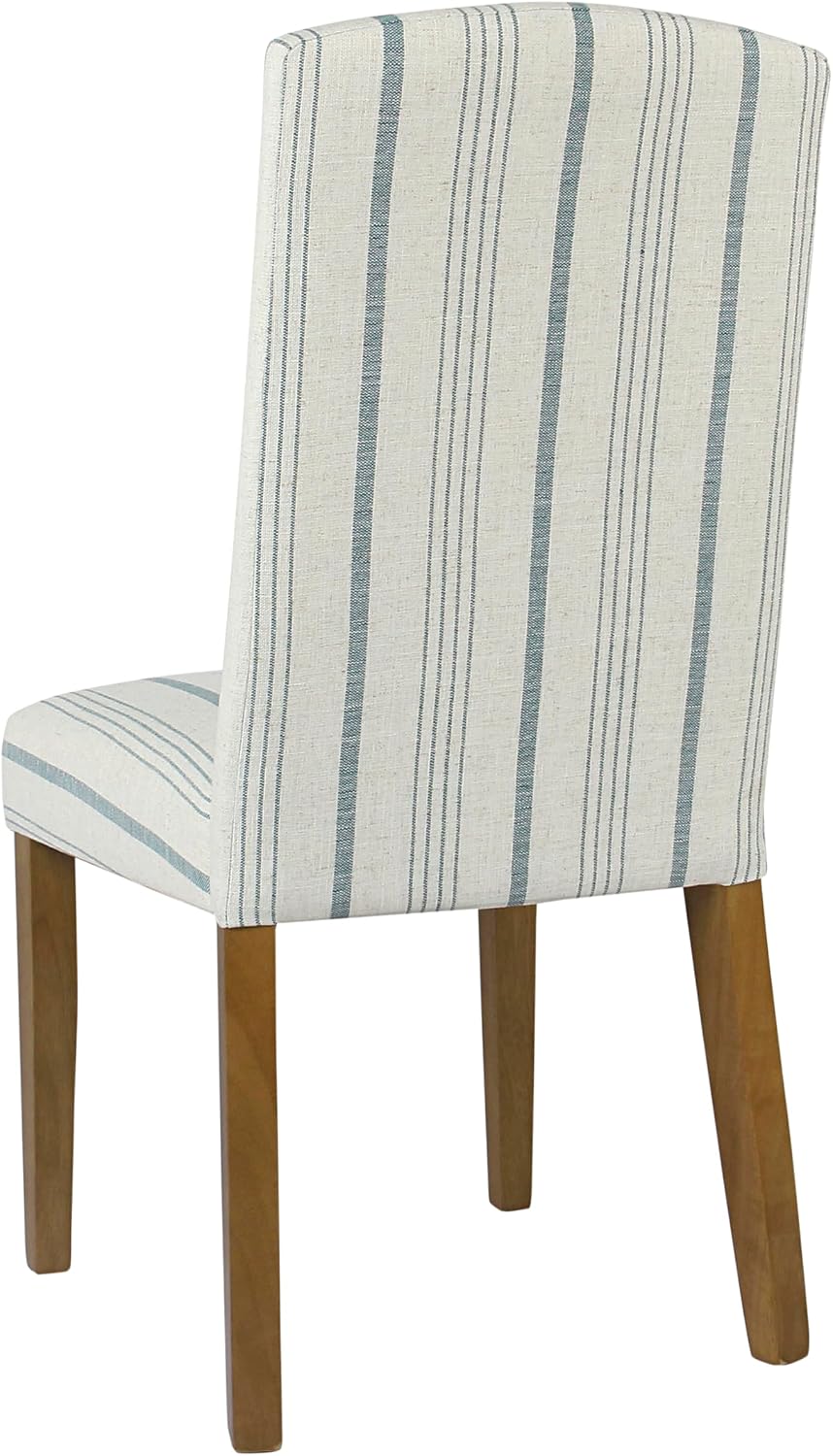 HomePop Classic Parsons Dining Chair - Blue Calypso Stripe (Set of 2)