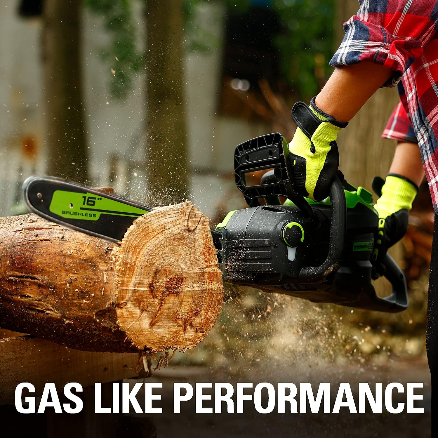 Greenworks 80V 16' Brushless Cordless Chainsaw (Great For Tree Felling, Limbing, Pruning, and Firewood / 75+ Compatible Tools), Tool Only