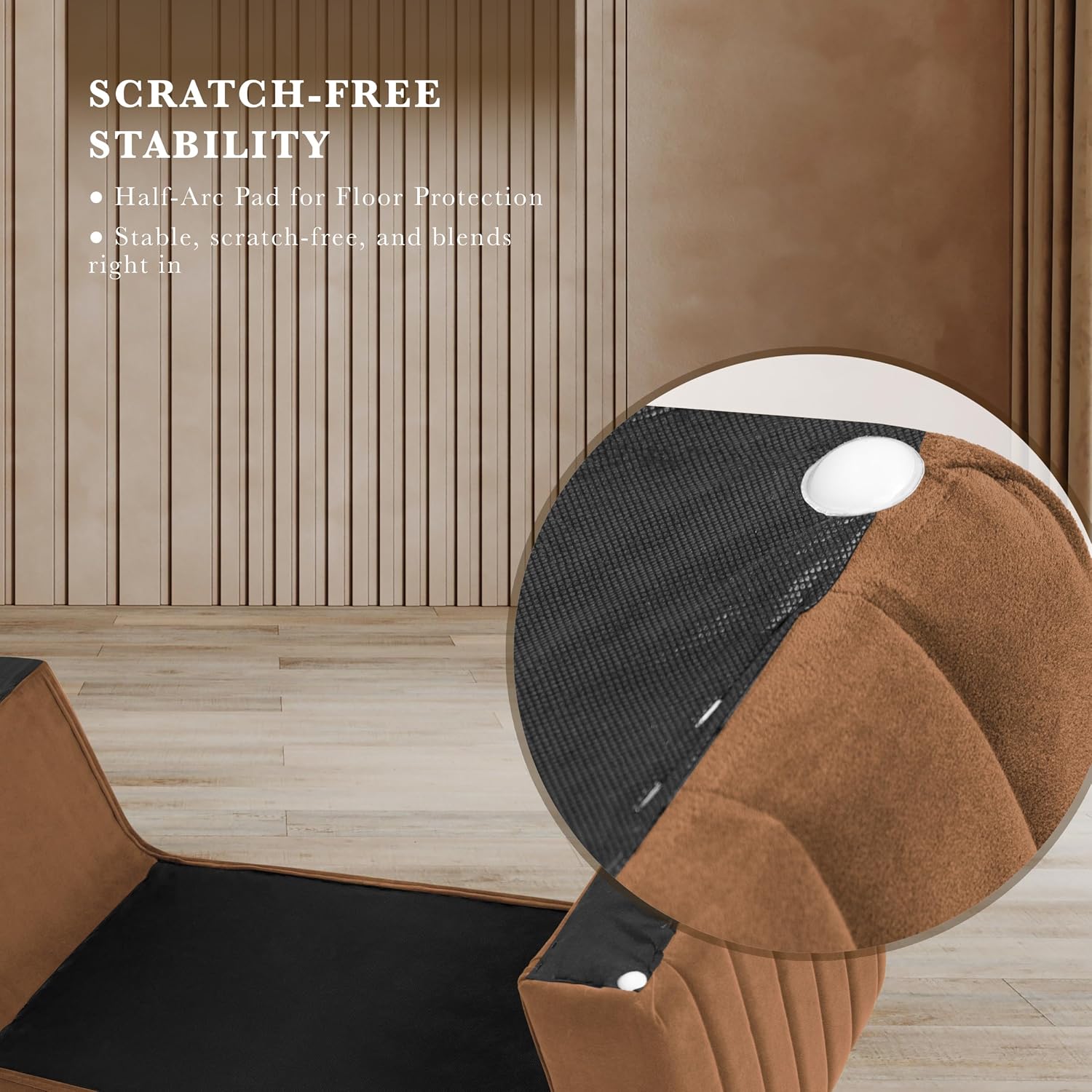 Spatial Order 48' Modern Arch Channel Bench - Rust Orange Velvet