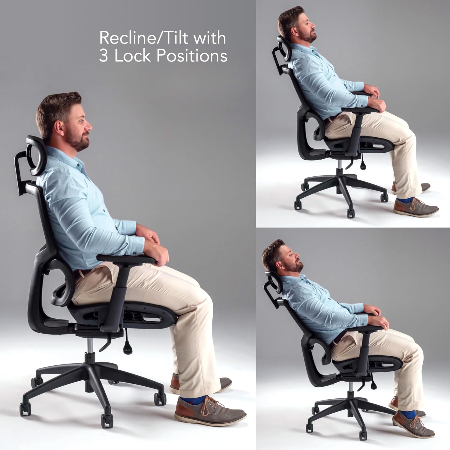 Bush Business Furniture Align High Back Ergonomic Office Chair with Lumbar Support in Black Fabric, Adjustable Seating Solution for Home and Professional Workspace