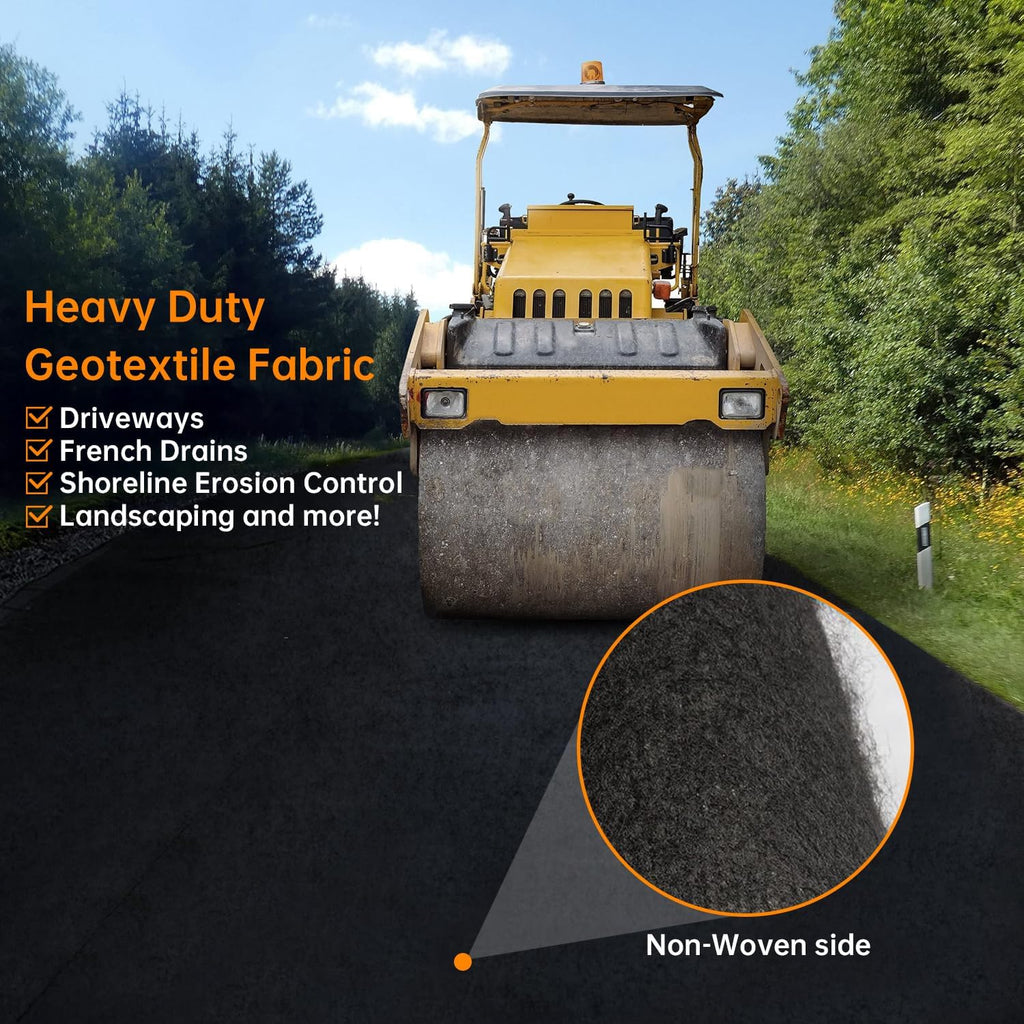 AMAGABELI 6.5oz 3ft x 300ft Weed Barrier Landscape Fabric Double Layer Garden Cloth Heavy Duty Weed Control Blocker Mat Gardening Ground Cover Durable Woven Geotextile Fabric Driveway Underlayment