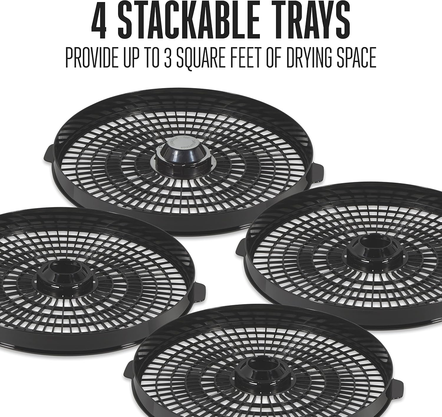 Weston Food Dehydrator Machine for Jerky, Fruit, Meat, Herbs, Vegetables, with Temperature Control (100-160F), 4 Stackable Trays (3 Sq. Ft.), Black & Stainless Steel Accents (75-0640-W)