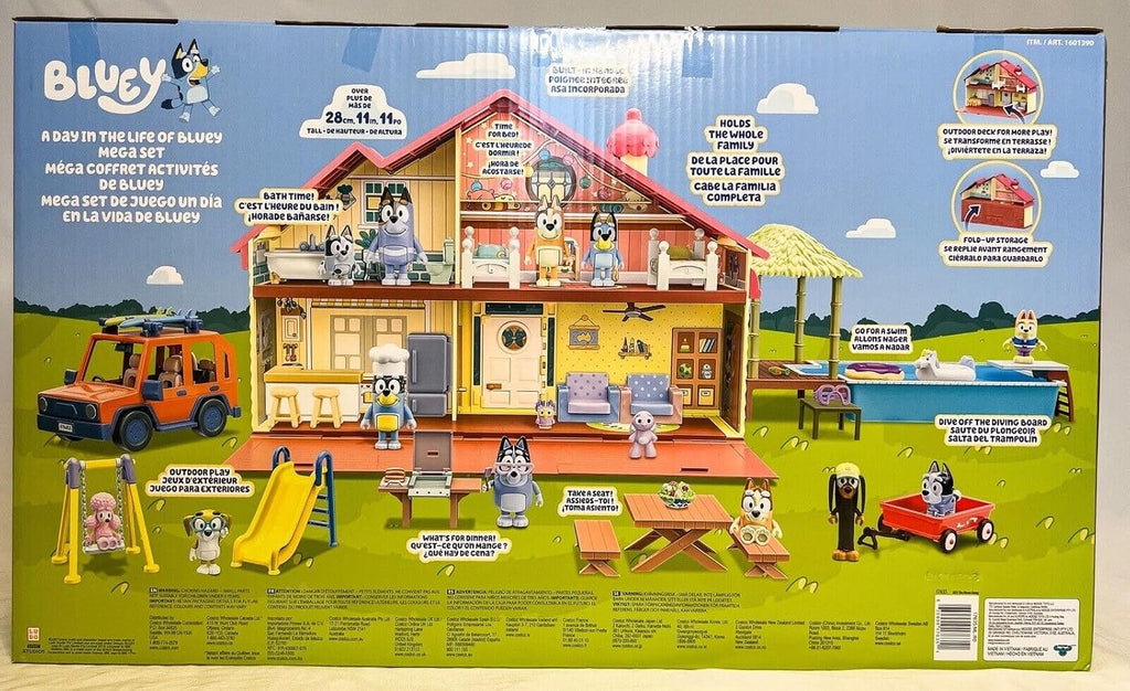 Bluey New 2023 Ultimate Mega Set | 40 Piece 4 Sets in one mega playset | Complete & Extended Heeler Family & Friends 14 Character Figures