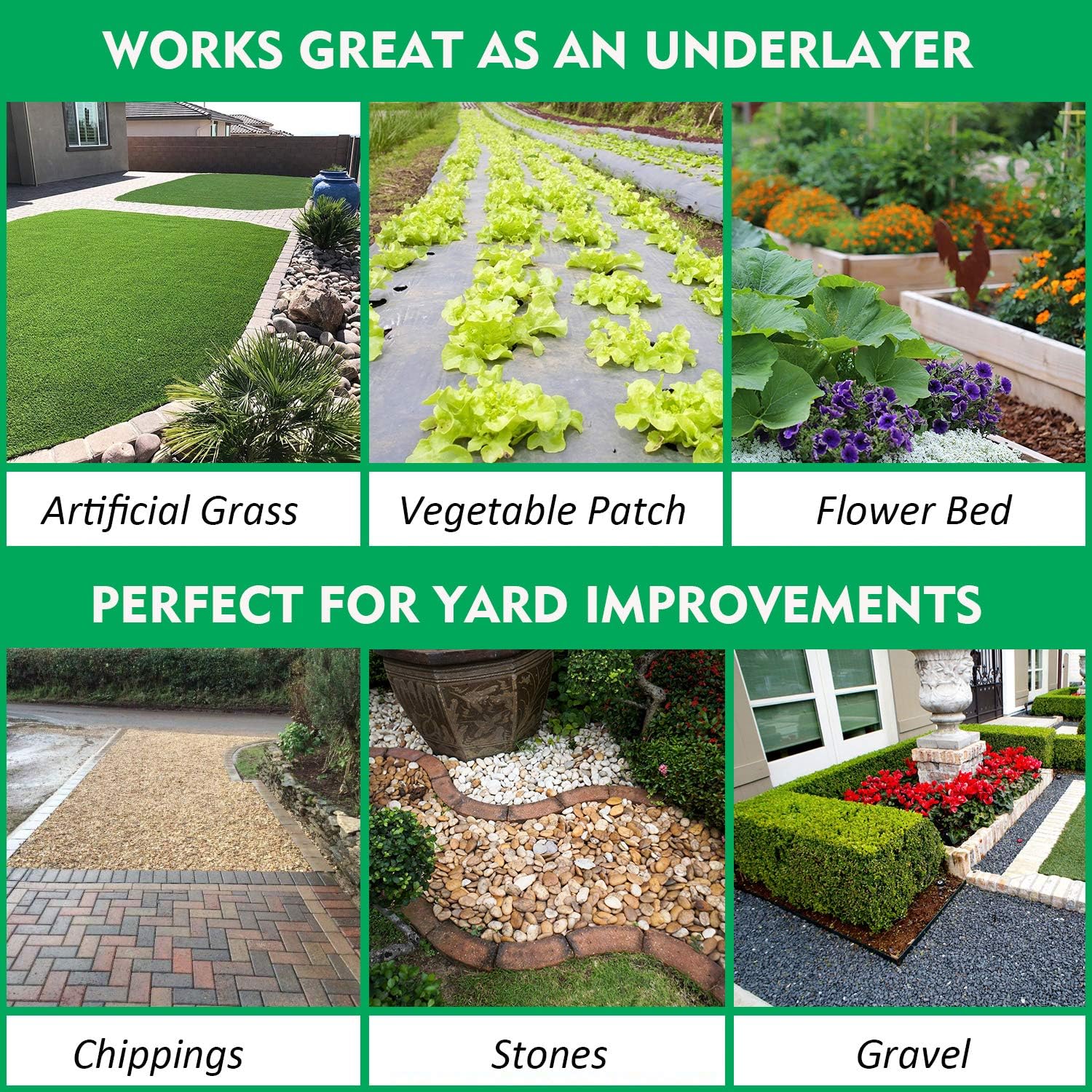 Premium 5oz Pro Weed Barrier Landscape Fabric Ground Cover Heavy Duty Commercial Anti-Weed Gardening Mat, 7ft x 200ft, Black