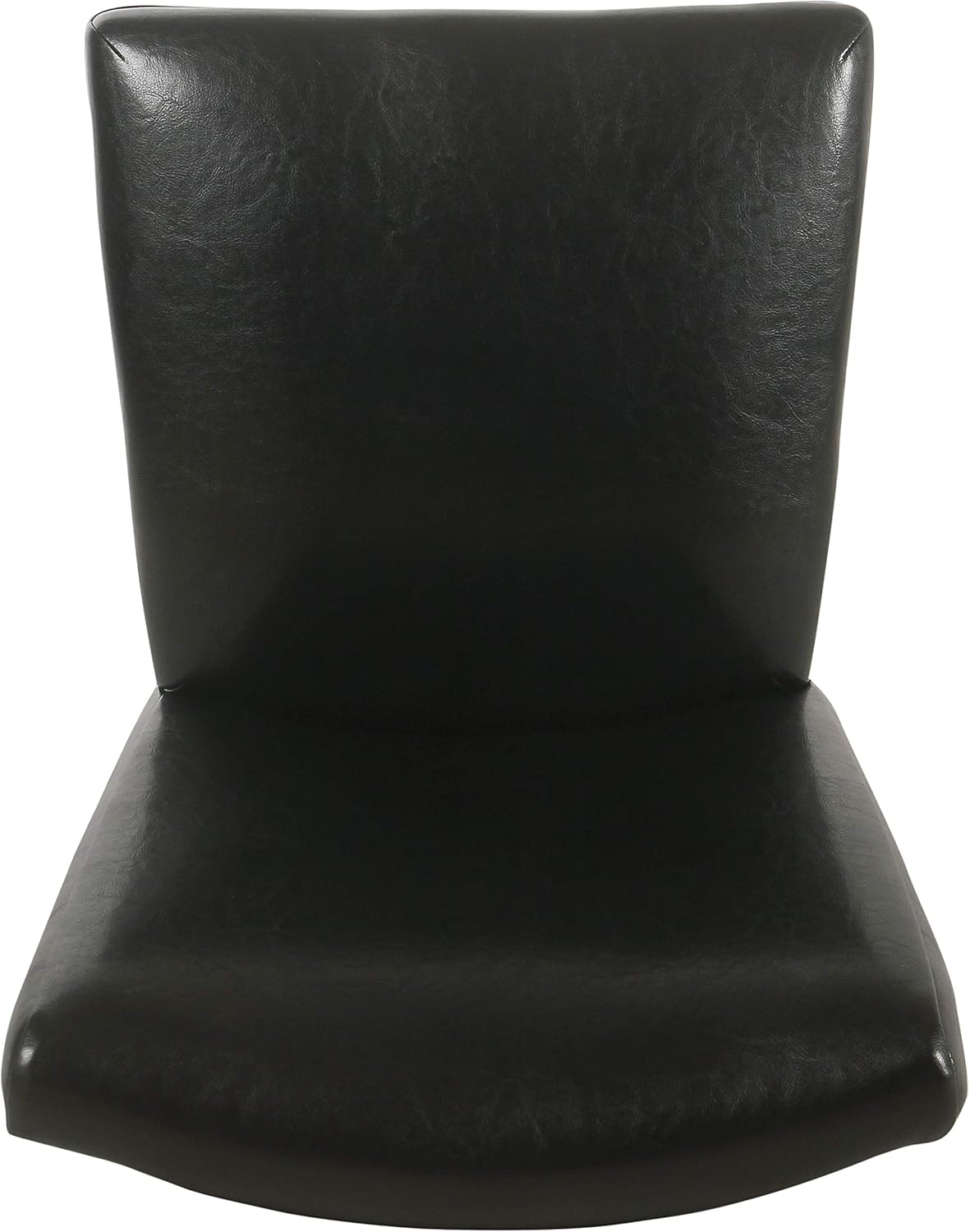 HomePop Parsons Upholstered Accent Dining Chair, Set of 2, Black Faux Leather