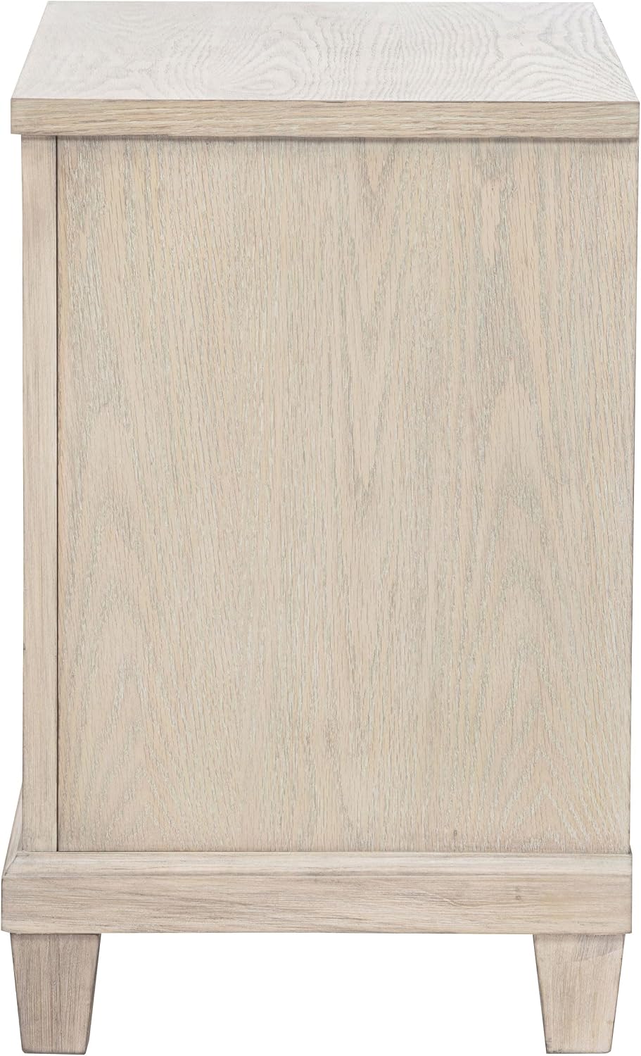 Coaster Home Furnishings - Pembroke - Wood - 2-Drawer Nightstand with Ring Pulls, Stepped Trim, Cable Access and Wood Grain Detail - Bedroom - Washed Oak - 215922