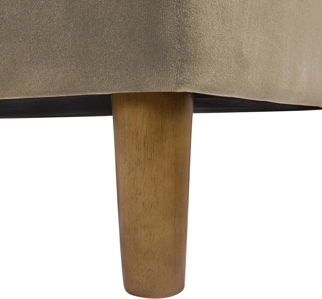 HomePop 40' Ainsley Button Tufted Storage Bench - Fawn Velvet