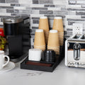 Mind Reader Countertop Organizer, Office Breakroom Supply Caddy, Desktop Organizer, Metal Mesh, Black (Pack of 6)
