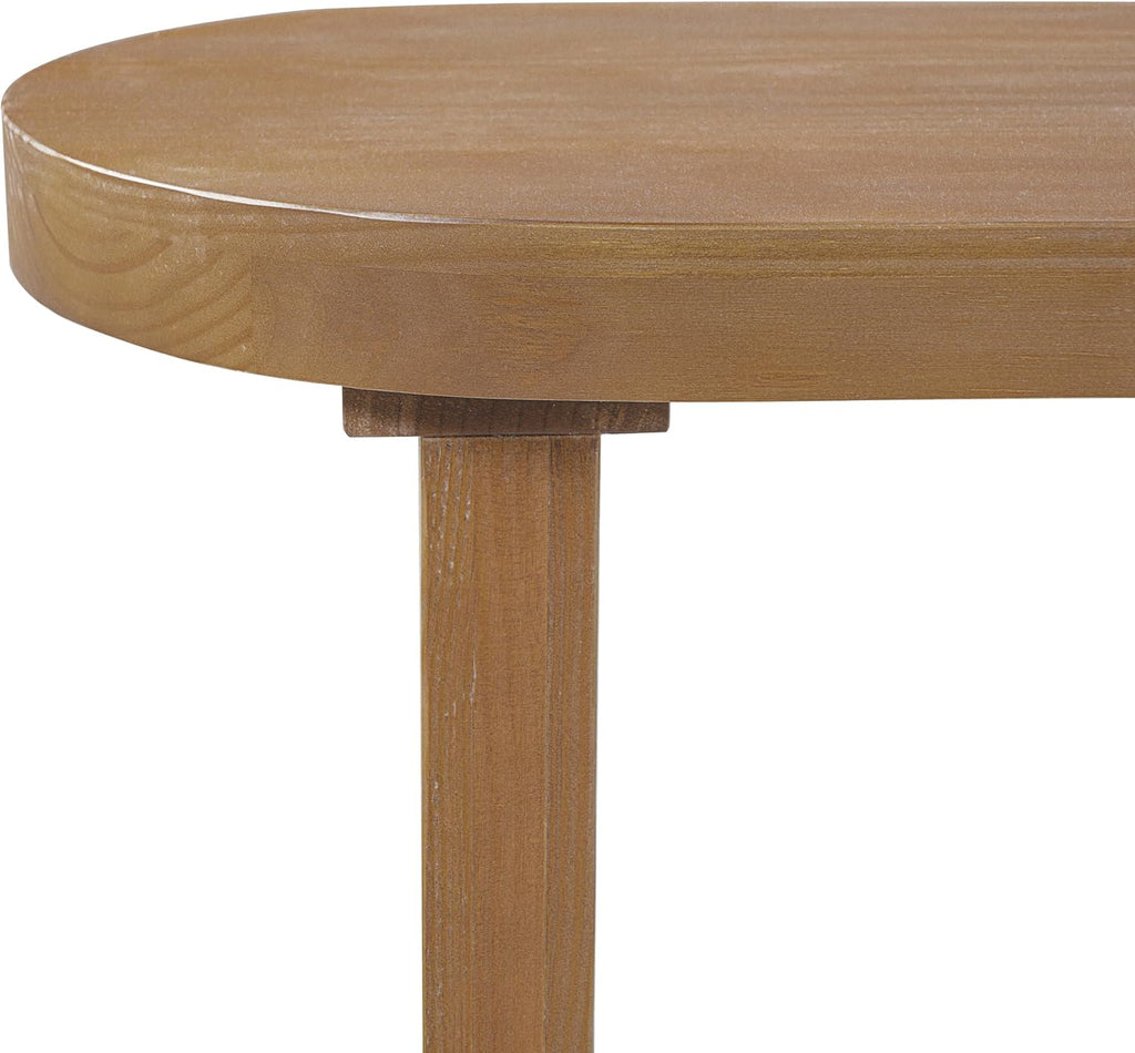 Christopher Knight Home Arford 62.8' Indoor Pine Dining Bench, Solid Wood Bench Seat for Dining Table, Modern Oval Dining Seat, Spacious Seating, Long Footstool for Living Room Dining Room, Pine Wood