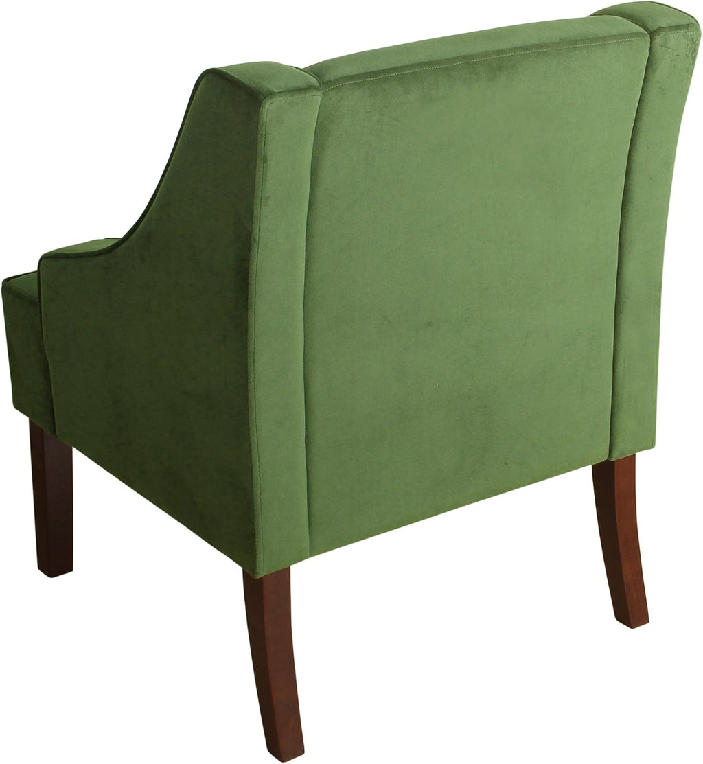 HomePop Classic Swoop Arm Accent Chair - Dark Green