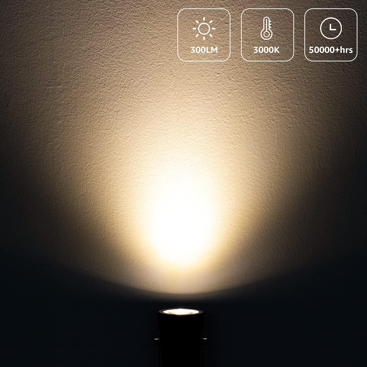 2 Pack LED Spot Lights Indoor Plant Spotlight Lamp Up for Plants Aent Lighting 110V Warm White Uplight 5.9 FT Cord with Floor Foot Switch,