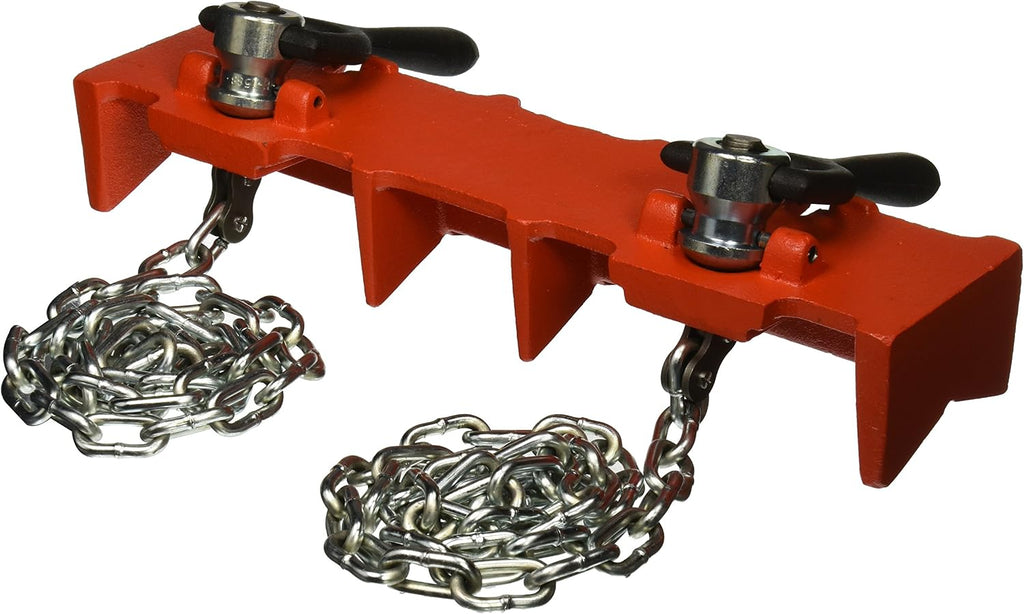 RIDGID 40220 461 Straight Pipe Welding Vise, 1/2-inch to 8-inch Pipe Welding Clamp,Red,Small