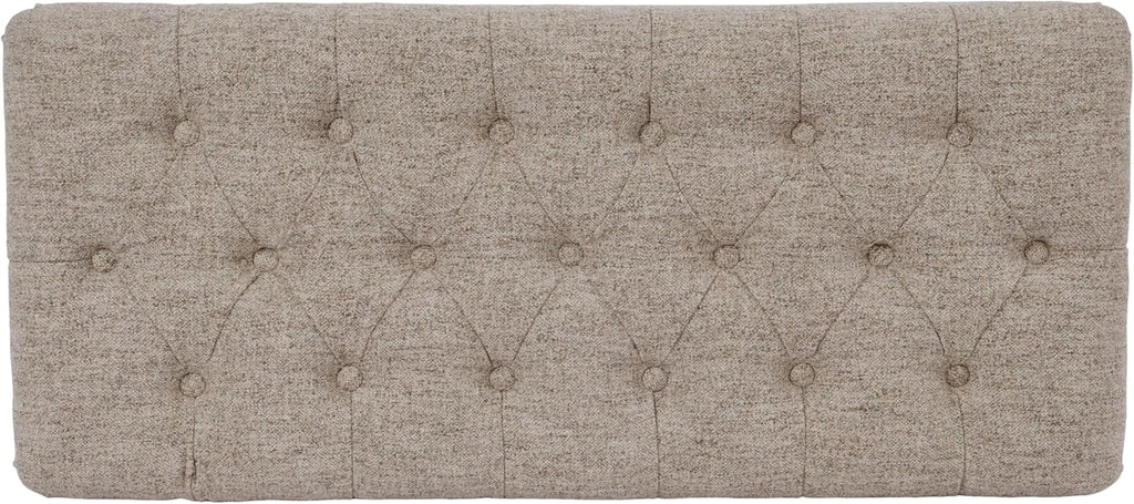 HomePop 40' Ainsley Button Tufted Storage Bench - Midtone Gray