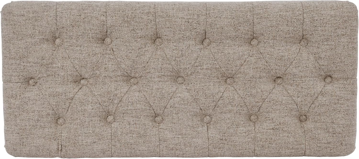 HomePop 40' Ainsley Button Tufted Storage Bench - Midtone Gray