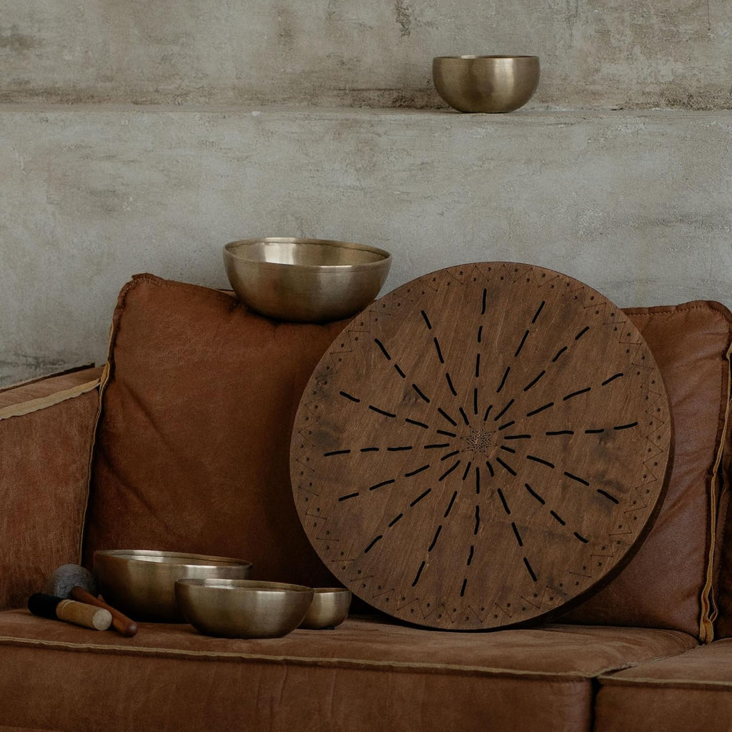 Water-Fall Disc — Wooden Ocean Drum, Geyser, 19.5' (50 cm) | Deep Ocean Waves & Waterfall Sound for Sound Bath, Meditation & Sleep | No Bag
