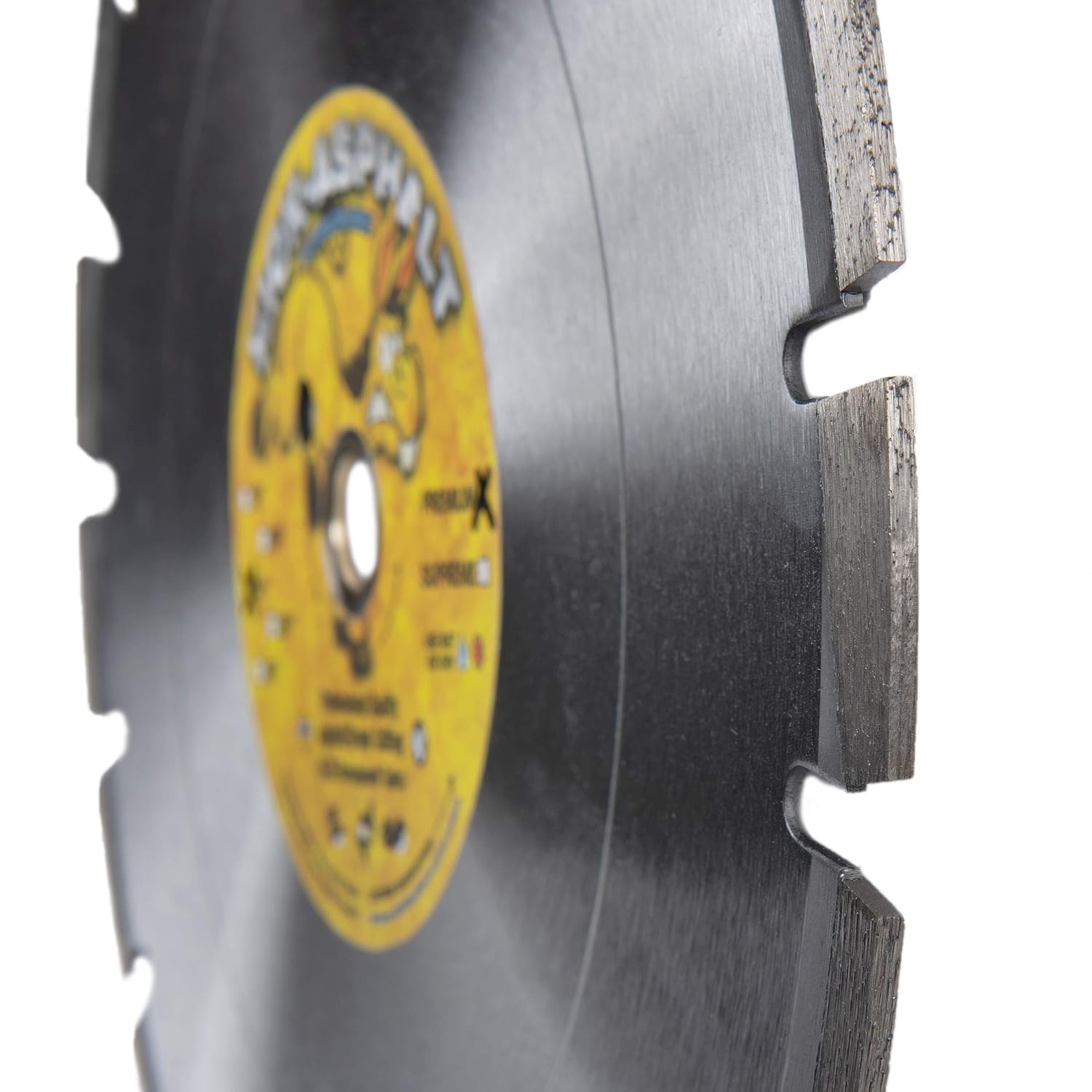 Delta Diamond Kick-Asphalt 14 Inch Diamond Blade, Segmented with Wedge Segments, Wet/Dry Cutting Asphalt, Green Concete, Masonry Block, and Similar Materials (14')