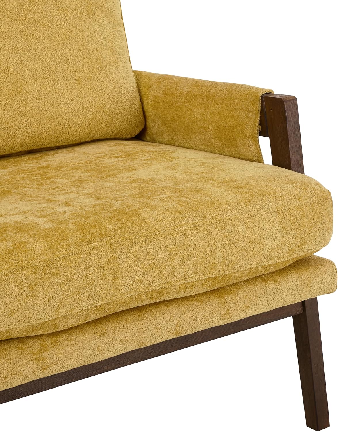 Roundhill Furniture Kelly Mid-Century Modern Accent Armchair, Yellow