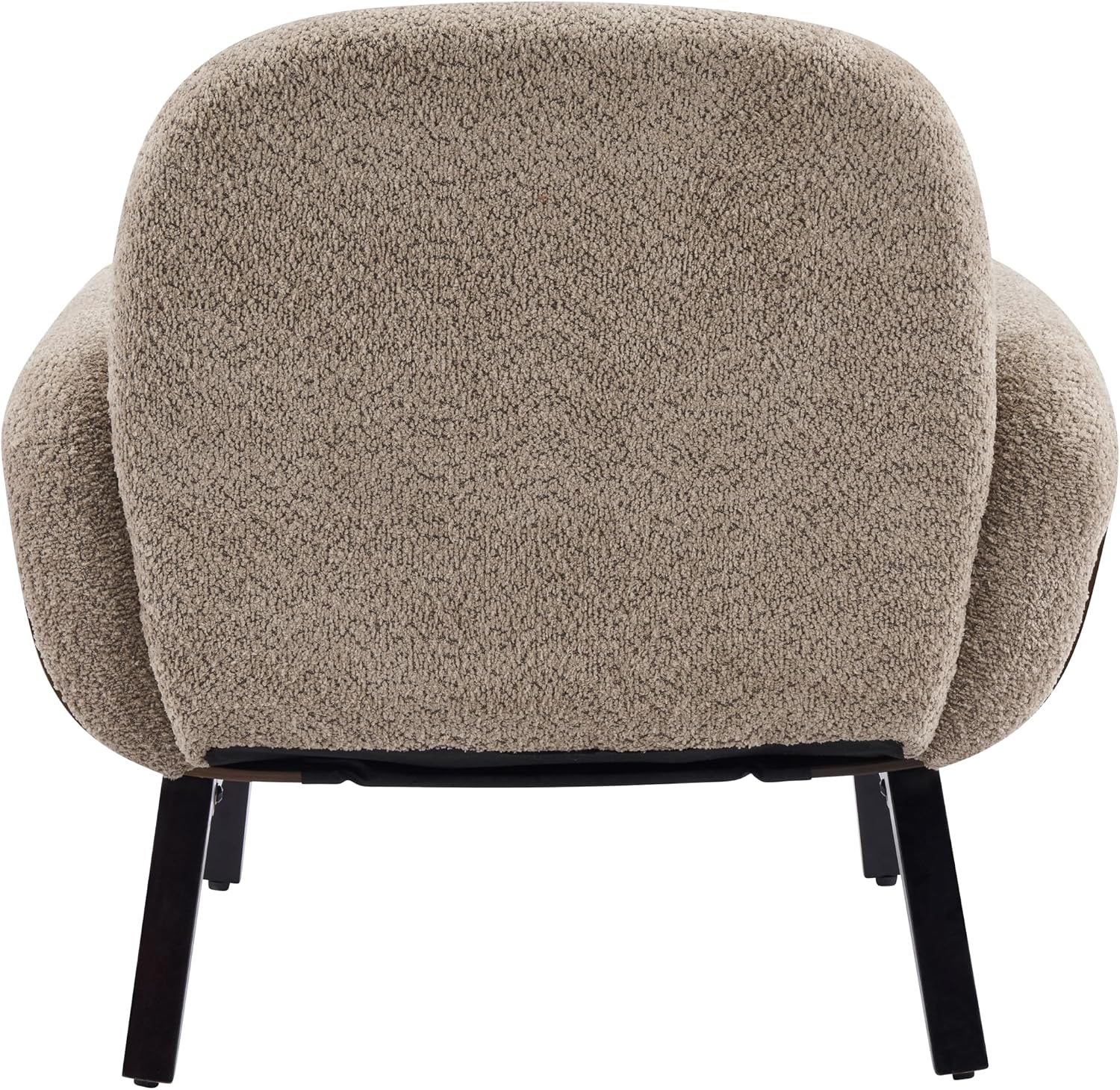 Christopher Knight Home Audrey Boucle Upholstered Accent Chair, Living Room Low Profile Armchair, Solid Wood Comfy Reading Chair, Modern Single Lounge Sofa, Light Camel