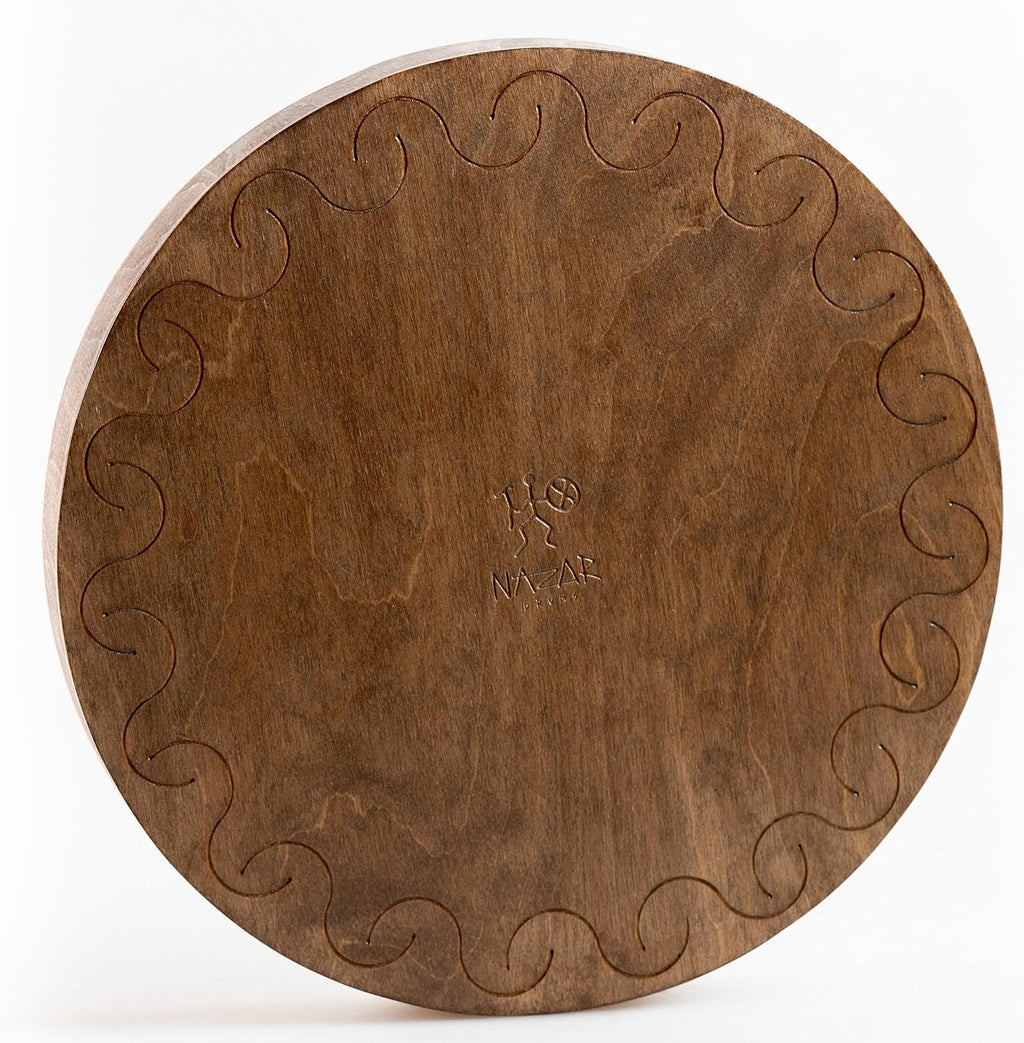Water-Fall Disc — Wooden Ocean Drum, Swirl, 12' (30 cm) | Realistic Ocean Waves & Waterfall Sound for Meditation & Yoga | No Bag