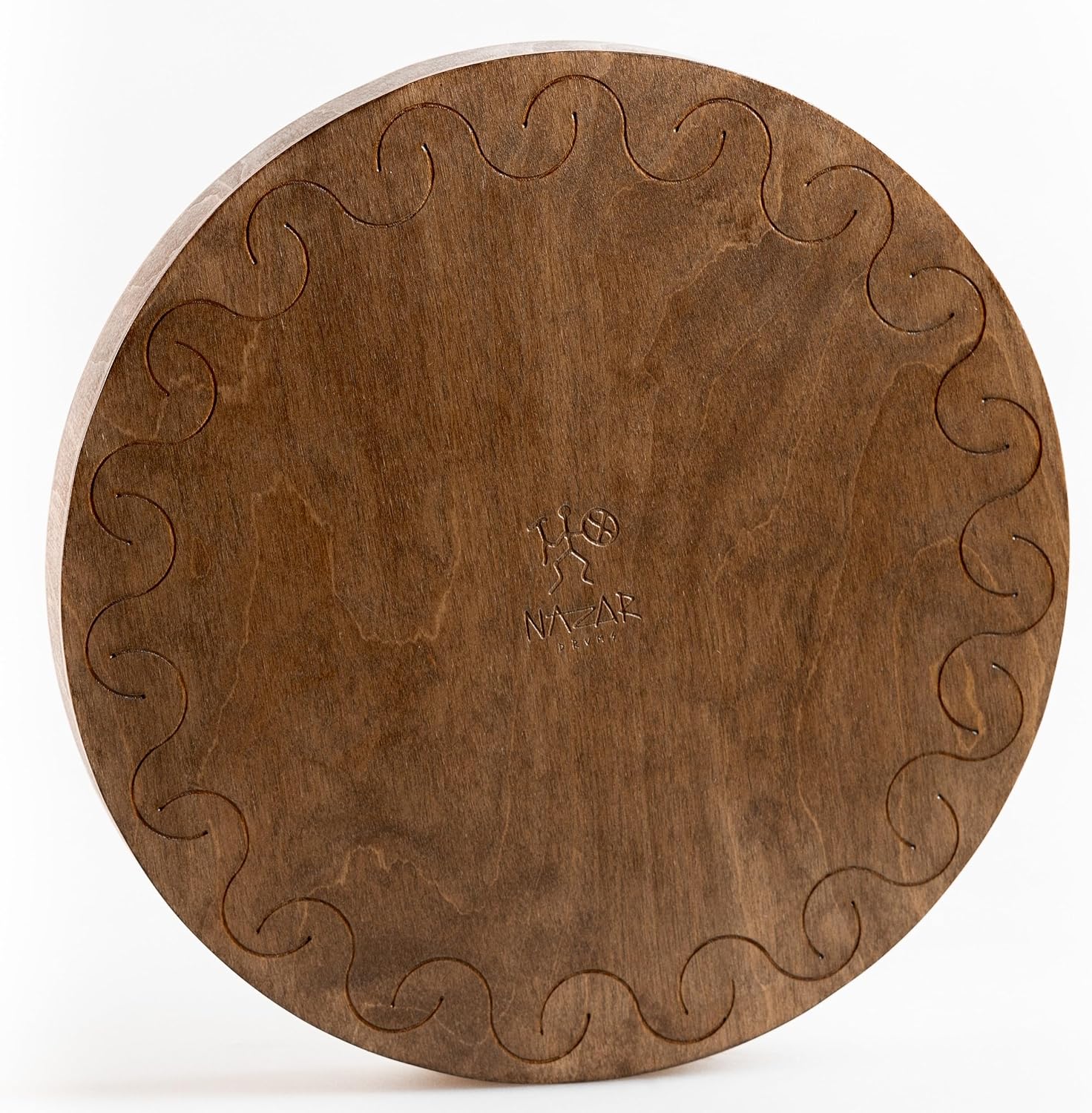 Water-Fall Disc — Wooden Ocean Drum, Swirl, 12' (30 cm) | Realistic Ocean Waves & Waterfall Sound for Meditation & Yoga | No Bag